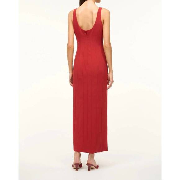 NEW STAUD ankle portrait dress in rouge - Picture 2 of 3